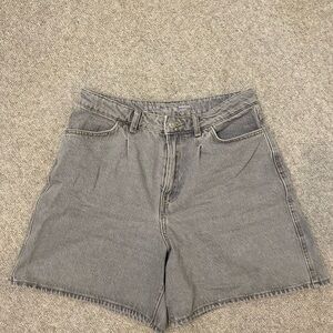 Women's Gray Denim Shorts